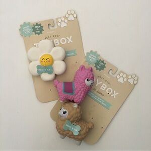 NEW* Dog Toys 3 Squeaky Latex Fetch & Play Squeakers Llamas and Flower | Fringe